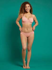 LUVLETTE Dream Curve Support+ Full Coverage T-Shirt Bra - Pink - View 10