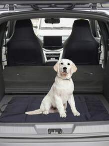 1pc Solid Color Fabric Car Pet Anti-scratch Anti-dirty Cushion - Black - View 4