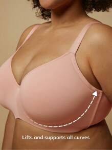 LUVLETTE Sujetador De Camiseta Con Cobertura Completa De Soporte Plus Dream Curve Support+ - Rosa - Ver 5