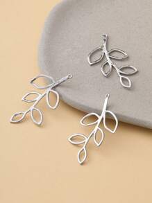 3 Cái/bộ Phong Cách Kỳ Nghỉ Mặt Dây Chuyền Lá Rỗng Để Làm Trang Sức Tự Làm - Bạc - Xem 2