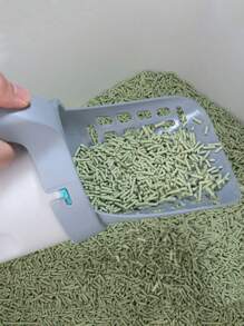 1pc Multi-function Cat Litter Shovel With Poopbag For Cat For Cleaning - Grey - View 7