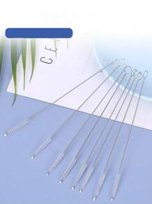 10 Cái/bộ Bàn Chải Làm Sạch Bằng Thép Không Gỉ, Bàn Chải Làm Sạch Hiện Đại Cho Gia Đình - Bạc - Xem 3