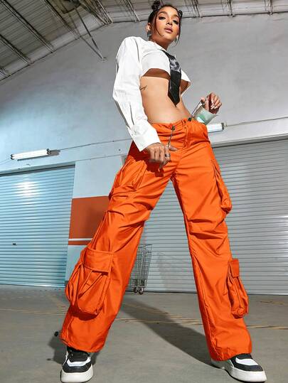 Flap Pocket Side Cargo Pants