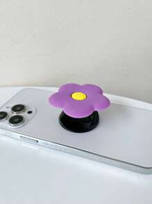 Flower Design Stand-out Phone Grip Holder - Purple - View 2