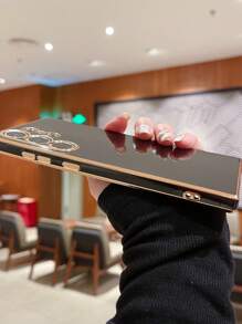 電鍍防摔手機殼 - 黑色 - 查看 3