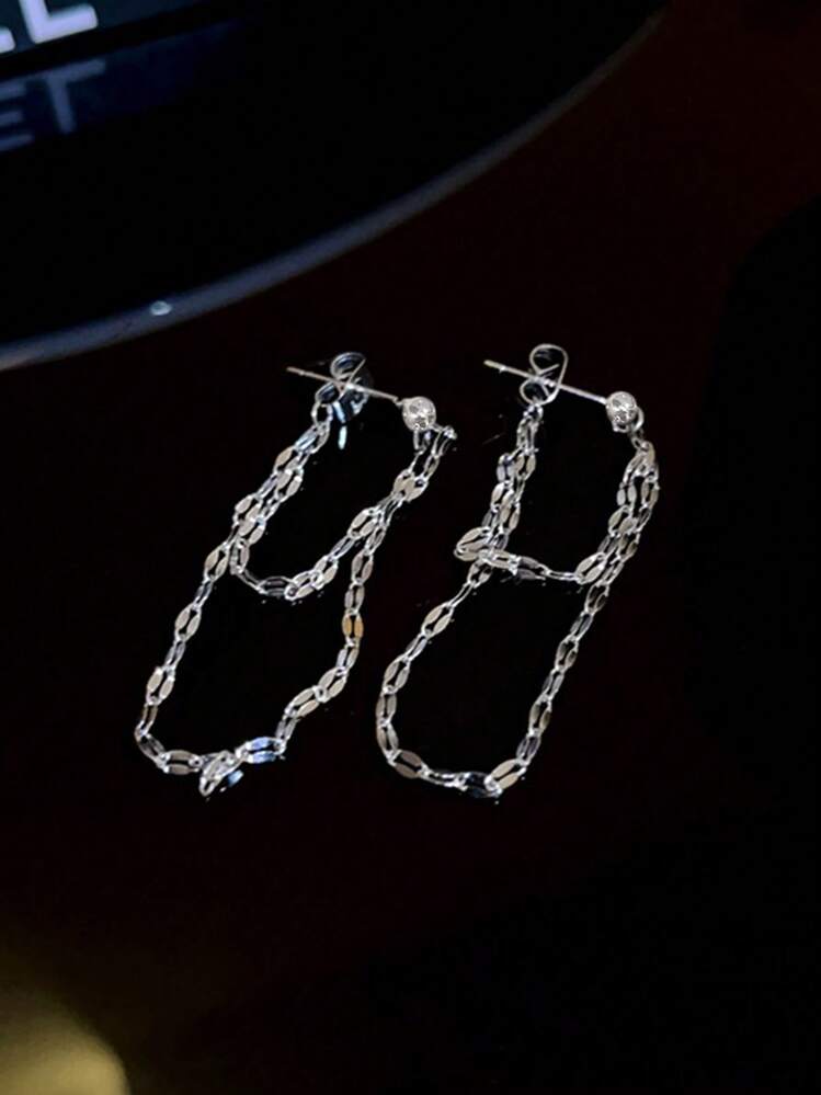 Boucles d'oreilles avec strass - Argent - Voir 2