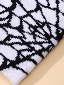 1pc Men Spider Web Pattern Fashion Hat Street - Black and White - View 2