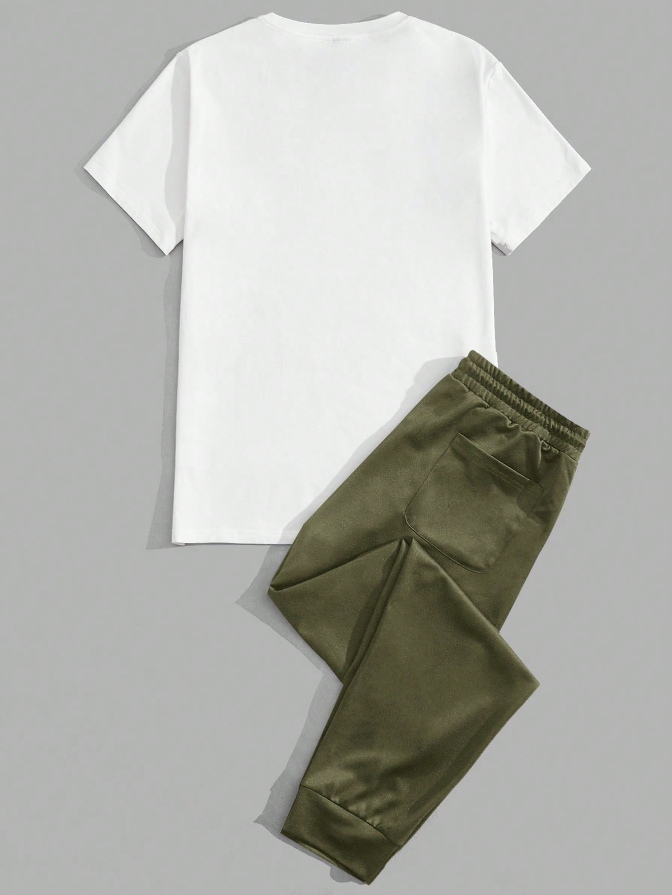 Manfinity BRENVOR بنطلون قطني مع رسم طائر نسر وطبا...