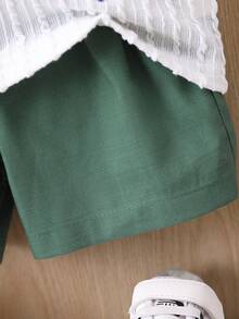 男嬰拼接邊POLO衫和短褲套裝 - 彩色 - 查看 5