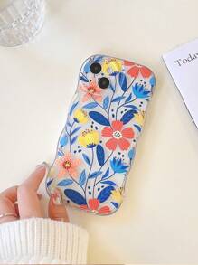 Flower Pattern Phone Case - Multicolor - View 4