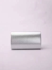 迷你翻蓋鏈條方包 - 銀色 - 查看 2