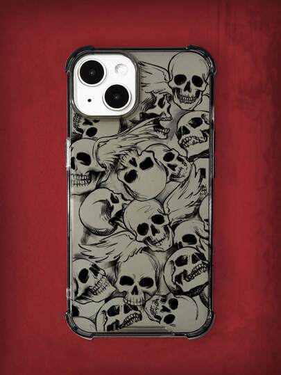 Grunge Punk Coque De Téléphone Portable Motif Squelette