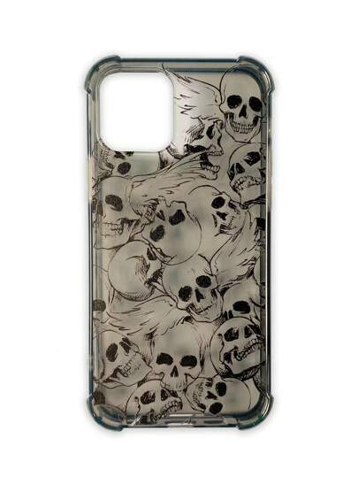Grunge Punk Coque De Téléphone Portable Motif Squelette