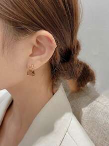 1 Đảng Đồng & Hình Thang Đính Đá Cubic Zirconia Bông Tai Giọt Cho Nữ Như Hẹn Hò Quà Tặng - Nhiều màu - Xem 3