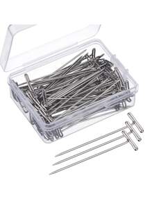 用於假髮製作和造型不銹鋼T形別針 - 白色 - 查看 1