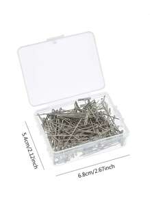 用於假髮製作和造型不銹鋼T形別針 - 白色 - 查看 6