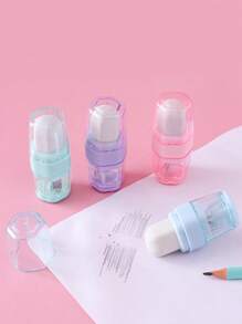 1 Chữ Đồ Họa Gọt Bút Chì Có Tẩy, Đơn Giản Di Động Cơ Bản Gọt Bút Chì Cho Văn Phòng, Trường Học, Sinh Viên - Màu xanh nhạt - Xem 4