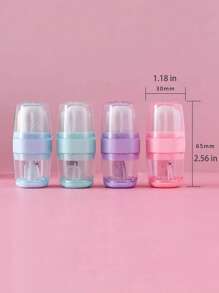 1 Chữ Đồ Họa Gọt Bút Chì Có Tẩy, Đơn Giản Di Động Cơ Bản Gọt Bút Chì Cho Văn Phòng, Trường Học, Sinh Viên - Màu xanh nhạt - Xem 6
