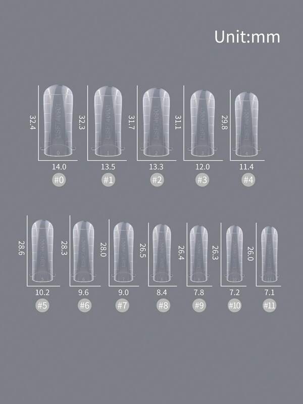 Upgrade Your Look With 120pcs/box Long Square Transparent Clear Quick