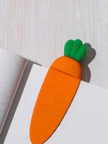 1入組胡蘿蔔形書籤用於讀書創意多用途書籤 - 橘色 - 查看 1