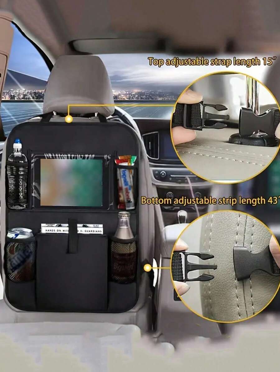 多功能車座後背收納袋 - 黑色 - 查看 1