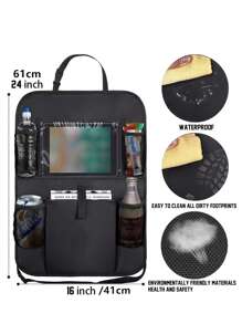 多功能車座後背收納袋 - 黑色 - 查看 2