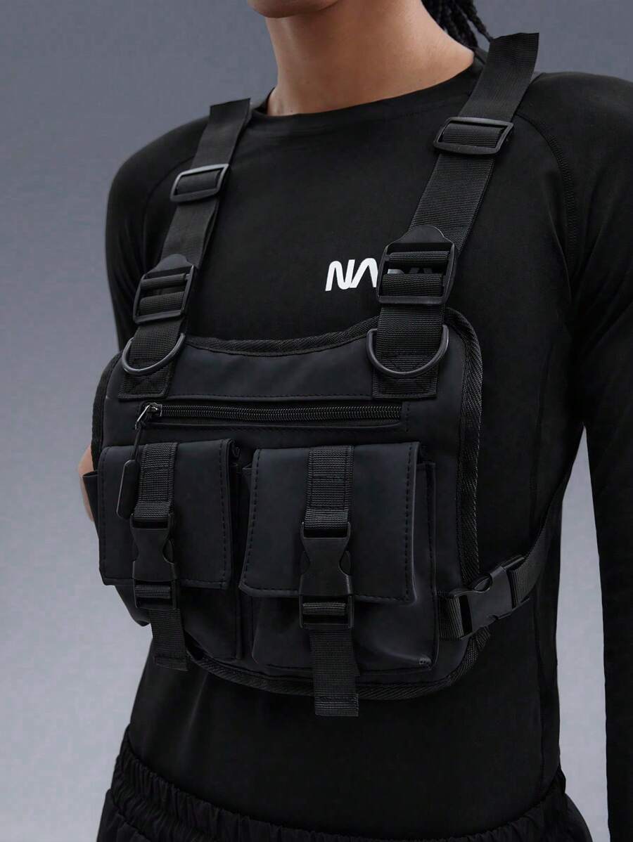 Multifunctional Chest Rig Shoulder Bag Pack Mobile Phone Holder Bag Case Outdoor Running Camping Hiking