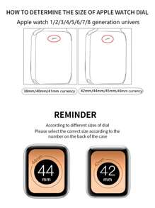 PU皮革素色錶帶適用於Apple Watch - 米色 - 查看 3