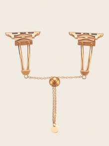 Correa de reloj de acero inoxidable compatible con Apple Watch - Oro rosa - Ver 3