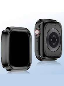 Vỏ đồng hồ mềm mạ điện tương thích với Apple Watch - màu đen - Xem 4