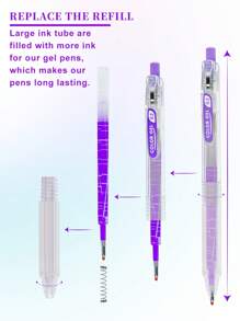 18入組混色按類型凝膠創意便攜中性筆適用於繪畫 - 彩色 - 查看 5