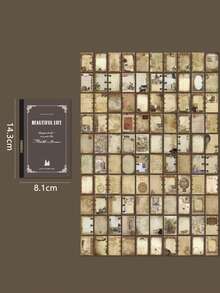 6 piezas Papel decorativo con patrón mixto vintage multipropósito para DIY cuenta de mano - Multicolor - Ver 10