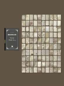 6 piezas Papel decorativo con patrón mixto vintage multipropósito para DIY cuenta de mano - Multicolor - Ver 6