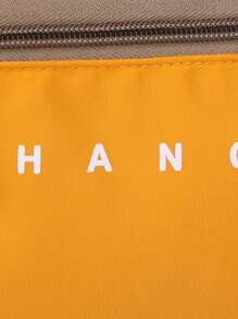 Bebé Bolsa de pañales con estampado de letra & con patrón de oso - Amarillo - Ver 5