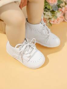 Bebé niño Botas chelsea con cordón de litchi en relieve de moda para exterior - Blanco - Ver 3