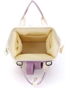 Bebé Mochila bolsa de pañal con estampado de letra - Multicolor - Ver 9