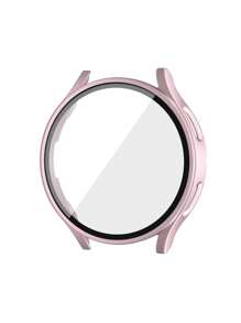 Vỏ mờ 2 trong 1 PC & Phim bảo vệ màn hình Tương thích với Samsung Galaxy Watch 4/5 - Hoa hồng vàng - Xem 2