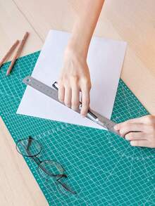 1 Họa Tiết Kẻ Sọc Thảm Cắt, Thớt Đa Năng Đơn Giản Cho Thủ Công DIY, Khắc Nghệ Thuật - màu xanh lá - Xem 2