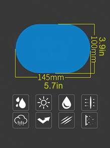 2入組寵物通用汽車後視鏡鏡子雨膜 - 藍色 - 查看 3