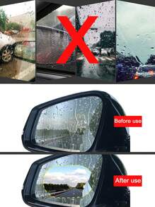 2入組寵物通用汽車後視鏡鏡子雨膜 - 藍色 - 查看 4