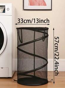 可折疊臟衣服籃子可折疊洗衣籃子洗衣收納 - 黑色 - 查看 4