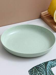 1入組23厘米PP盤子，廚房用簡易圓形餐盤 - 綠色 - 查看 3