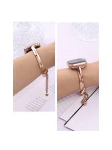 T型手環手錶帶 - 玫瑰金 - 查看 8