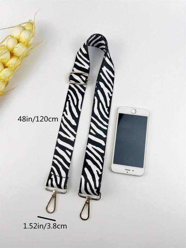 Adjustable Bag Strap Zebra Print Replacement Strap For Shoulder Bag