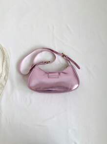 防水、輕便、便攜式、經典、休閒哥特式風格、Y2K 風格、朋克風格、萬聖節搗蛋包萬聖節派對用品手提包萬聖節、萬聖節幽靈哥特式幽靈粉色流浪漢包褶皺細節鑲嵌裝飾適合大學、青少年、女士、女士完美萬聖節 , 假期 , 度假 , 購物 , 戶外 - 粉色 - 查看 2