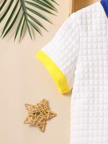 SHEIN 小男童滾邊T恤