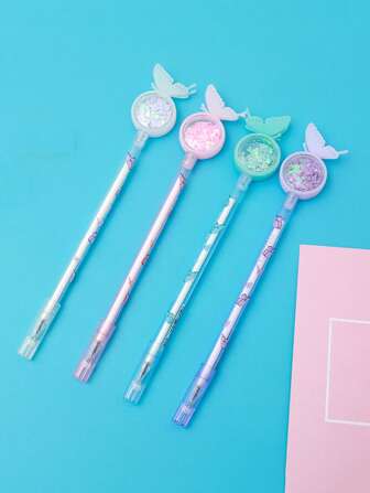 4入組蝴蝶裝飾圓珠筆