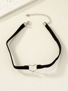 1 Thời Trang Gothic Đen Nhung Rỗng Vòng Cổ Trái Tim - Nhiều màu - Xem 3