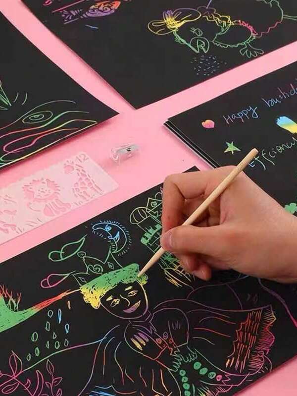 10pcs Plain Scratch Paper SHEIN USA