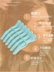 6个装沙龙美发分区鳄鱼夹，ABS材质，时尚鳄鱼造型发夹，适用于美发、美发工具、美发产品及配件，适合理发店、美容院、返校季、旅行度假等场合，女士美发配件，适用于梳子、吹风机、头发、理发师、美发工具、美发产品、吹风机、梳子、理发师、理发配件、美发设备、发型、美发、头发、美发产品、美发工具、美发用品、理发师、理发配件、理发店、美发设备
